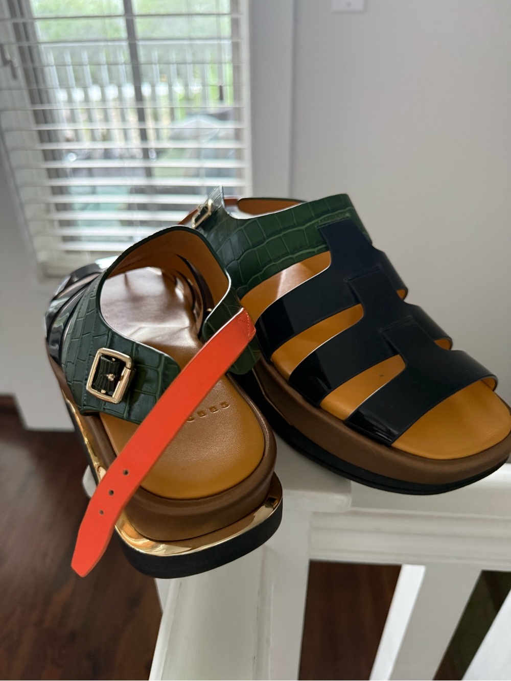 New 4ccccees ColorblockPlatform Sandals - Picture 6 of 8